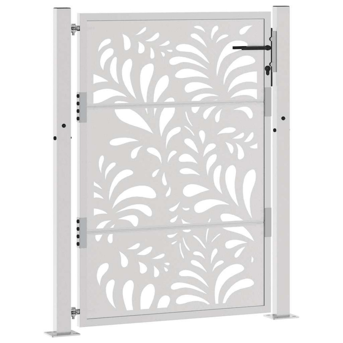 VIDAXL Porte de jardin acier resistant aux intemperies design vagues