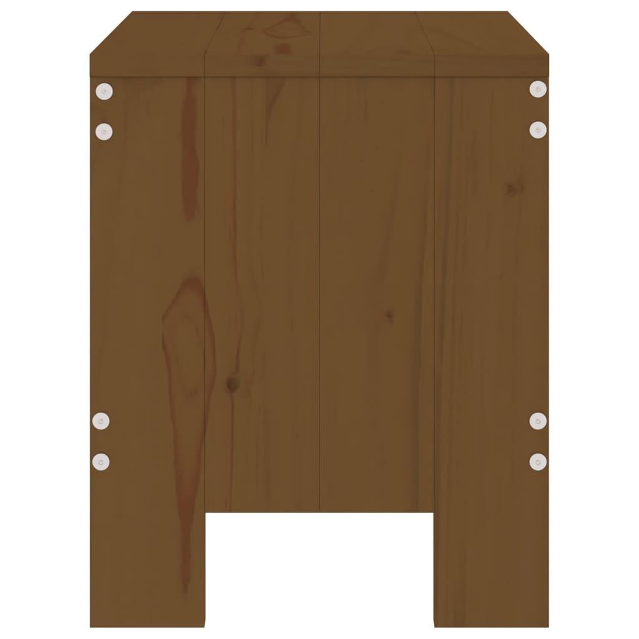Voir la diapositive 5 : VIDAXL Tabourets de jardin lot de 2 marron miel 40x36x45 cm pin massif