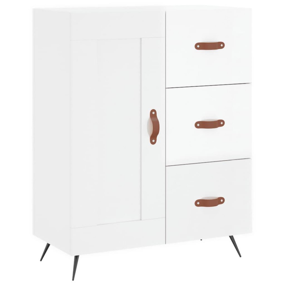 VIDAXL Buffet Blanc brillant 69,5x34x90 cm Bois d'ingenierie