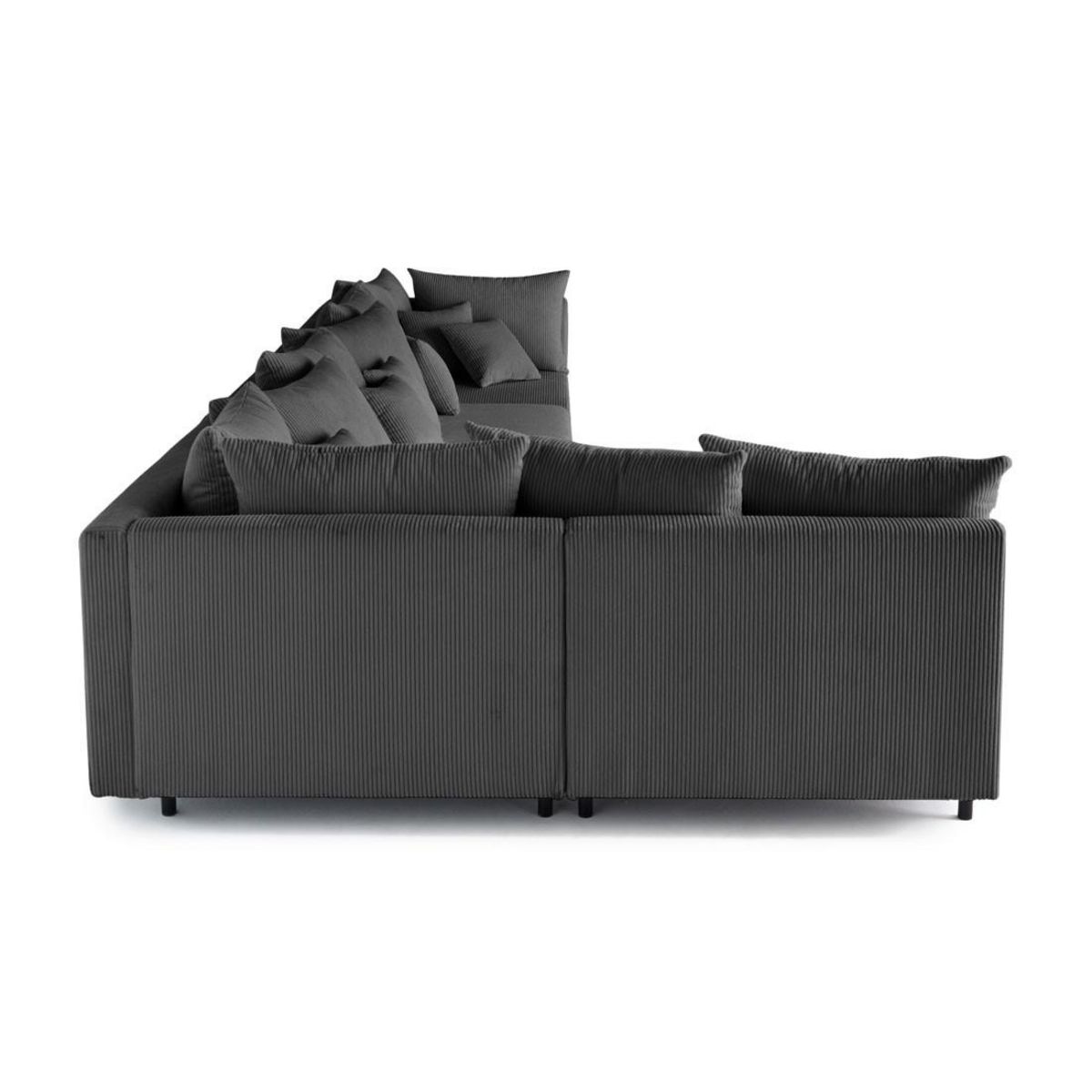 LISA DESIGN Edinburg - canapé modulable d'angle réversible 5 places - en velours côtelé