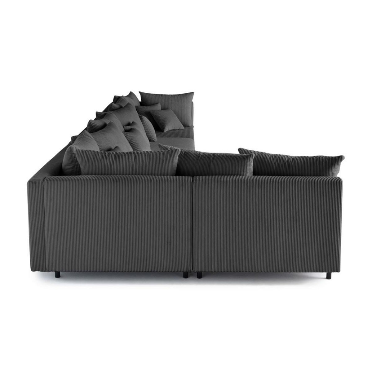 LISA DESIGN Edinburg - canapé modulable d'angle réversible 5 places - en velours côtelé