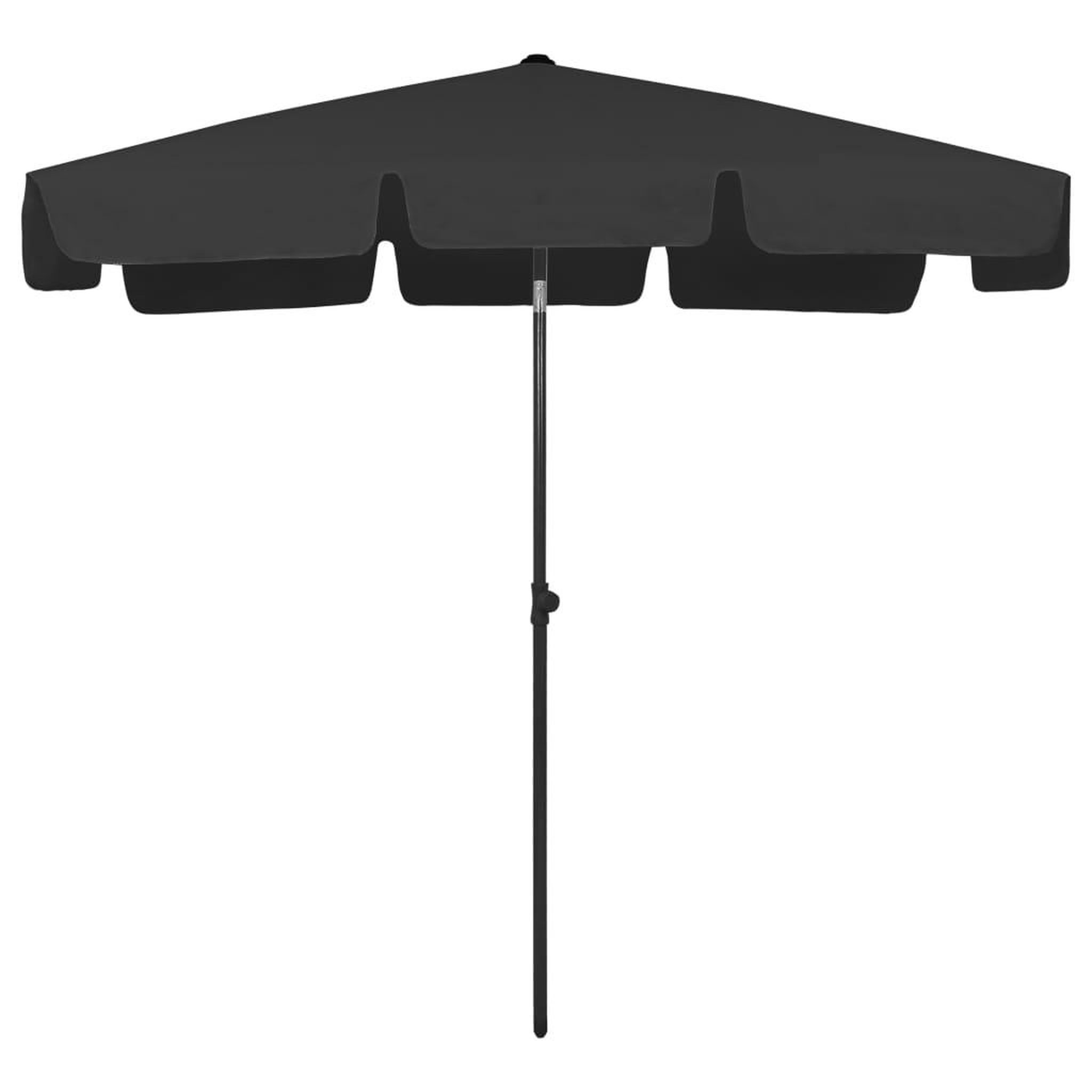 Voir la diapositive 2 : VIDAXL Parasol de plage noir 200x125 cm