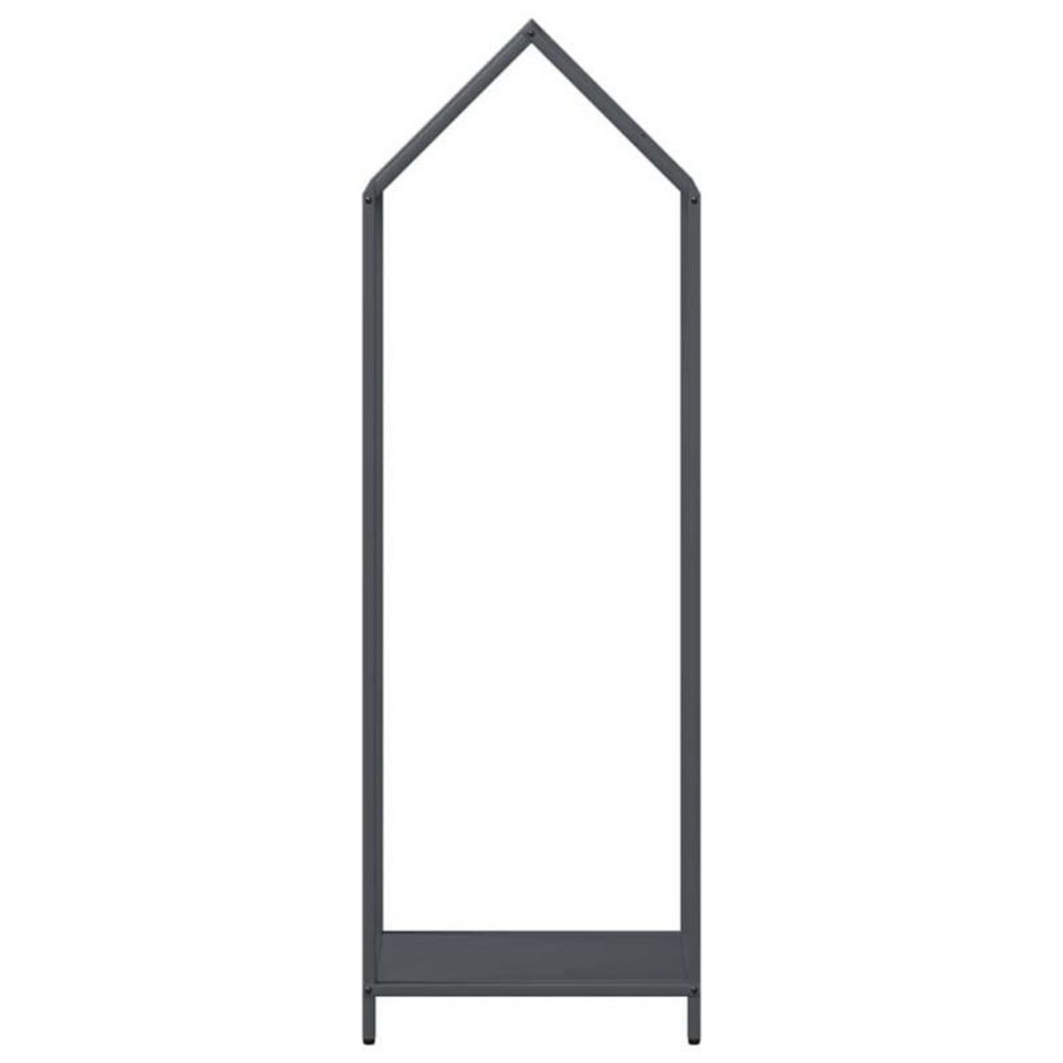 VIDAXL Portant de bois chauffage anthracite 40x25x120 cm