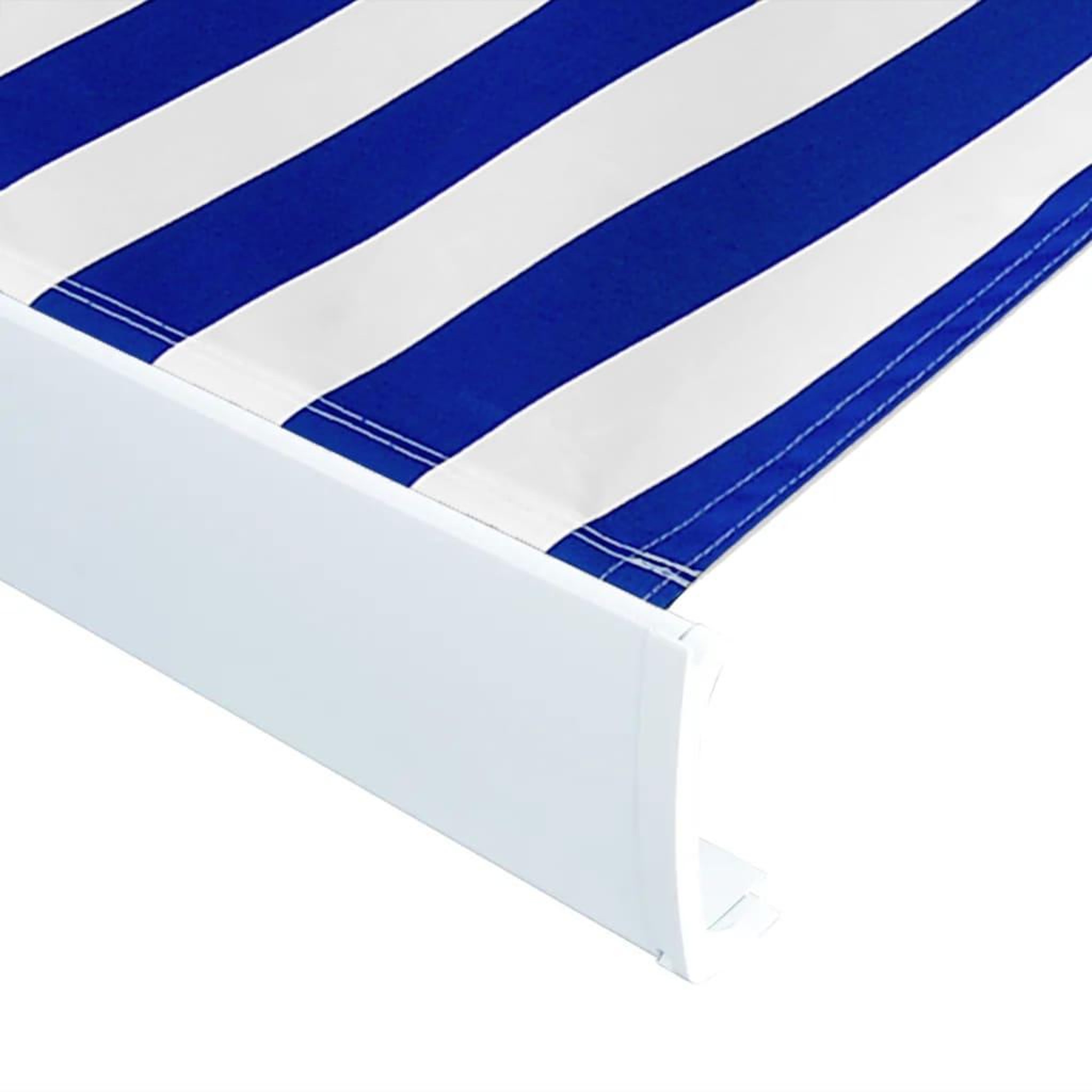 Voir la diapositive 4 : VIDAXL Store a cassette motorise 400x300 cm Bleu et blanc