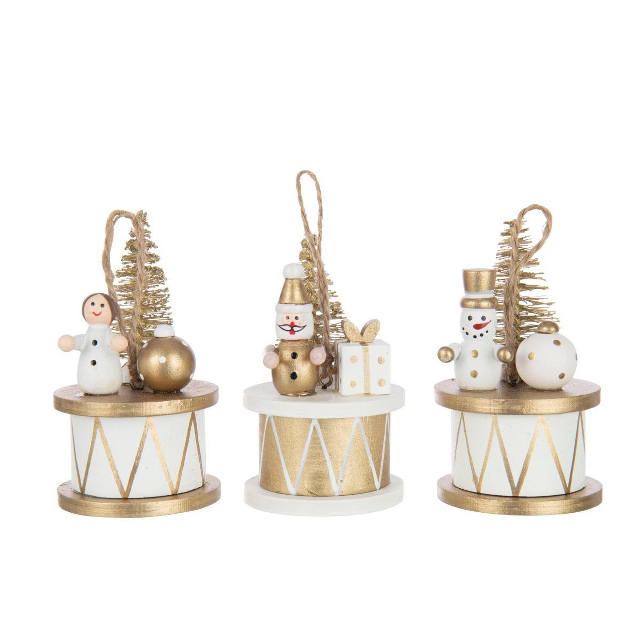Voir la diapositive 3 : J-LINE Arbre de noël déco  merry christmas  44cm doré