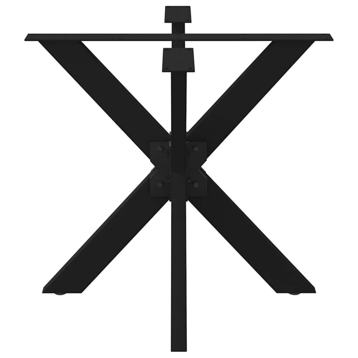 VIDAXL Pied de table a manger forme d'araignee noir 85x85x(72-73) cm