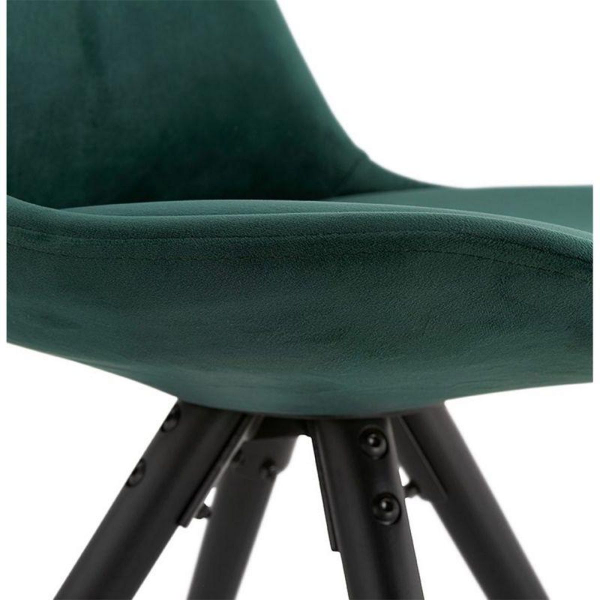 Paris Prix Chaise Vintage en Velours  Marty  84cm Vert & Noir