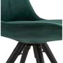 Voir la diapositive 3 : Paris Prix Chaise Vintage en Velours  Marty  84cm Vert & Noir