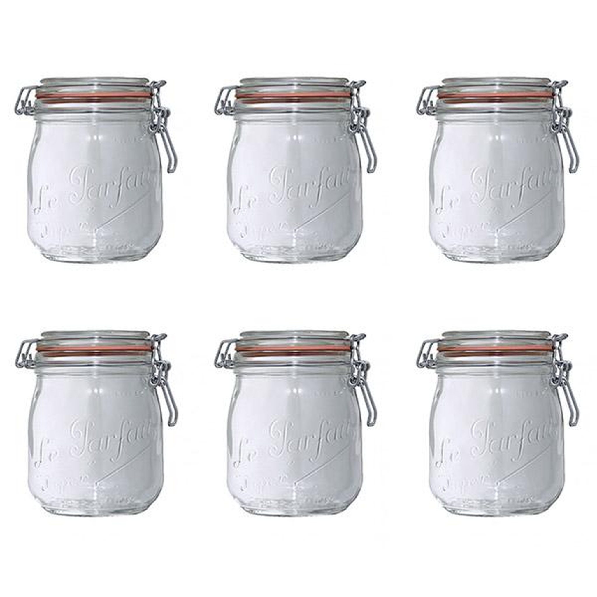 Le parfait Lot de 6 bocaux en verre 750ml - 900506