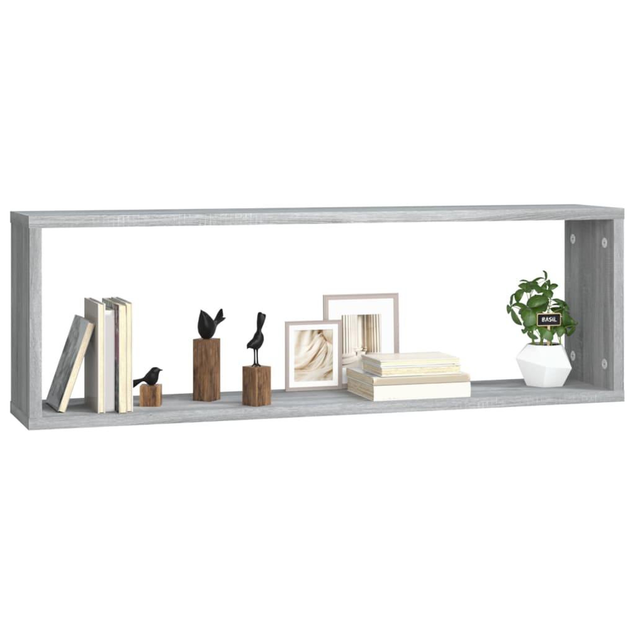 Voir la diapositive 3 : VIDAXL Etageres murales cubiques 4 pcs Sonoma gris 80x15x26,5 cm