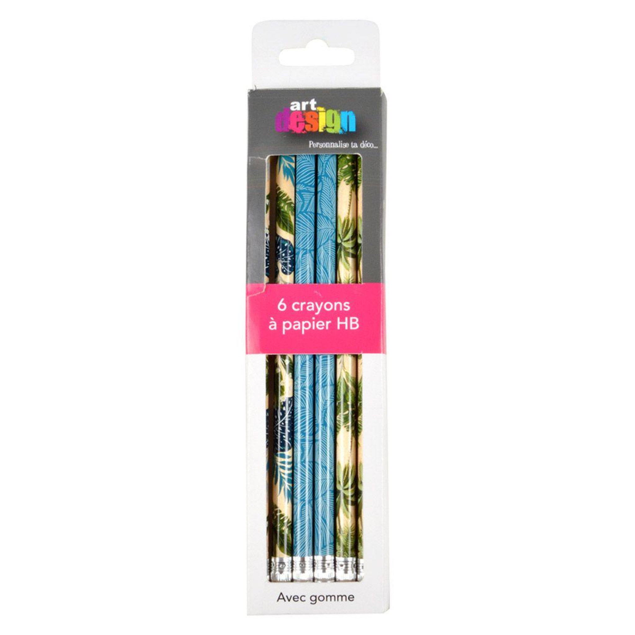 Voir la diapositive 2 : ARTDESIGN Lot de 6 crayons à papier  jardin d'eden  19cm multicolore