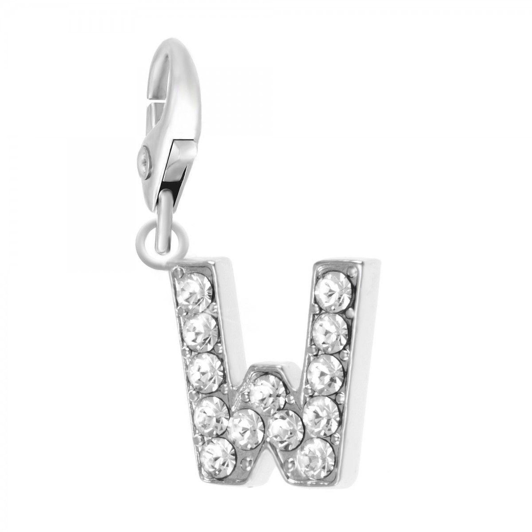 SC CRYSTAL Charm Lettre W SC Crystal orné de Cristaux scintillants