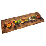 VIDAXL Tapis de cuisine lavable impression d'epices 45x150 cm velours