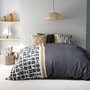 Voir la diapositive 3 : ATELIER DU COTON Parure housse de couette 100% coton 57fils union.