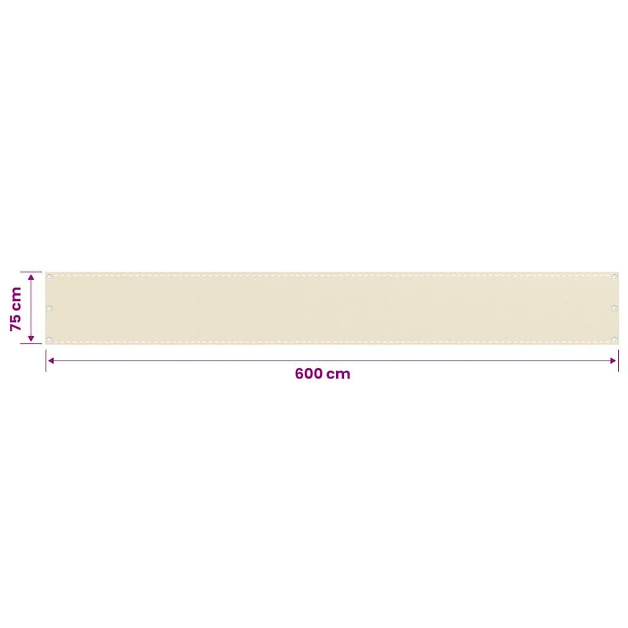 Voir la diapositive 6 : VIDAXL Ecran de balcon creme 75x600 cm pehd