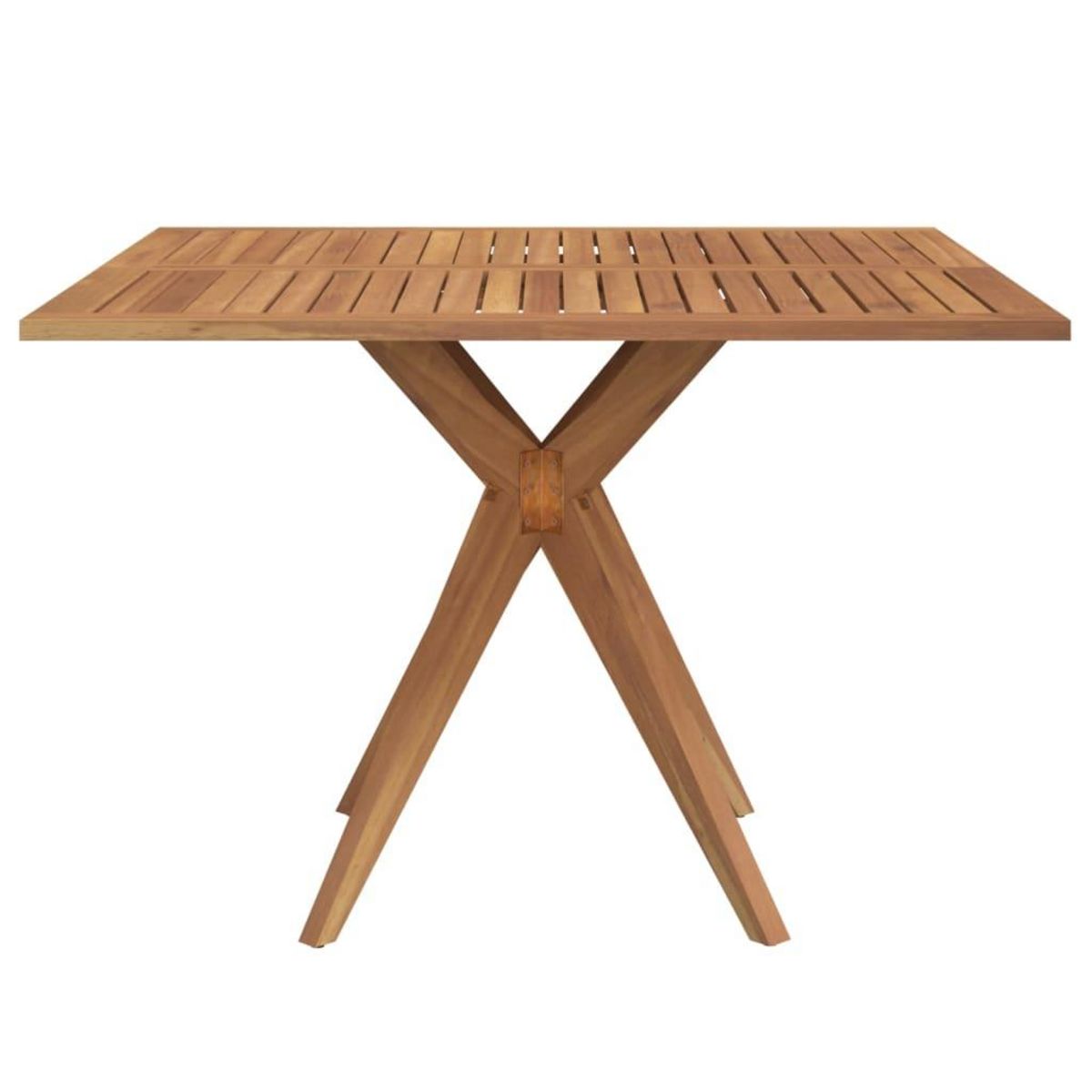 VIDAXL Table de jardin carree 110x110x75 cm bois d'acacia solide