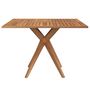 Voir la diapositive 3 : VIDAXL Table de jardin carree 110x110x75 cm bois d'acacia solide
