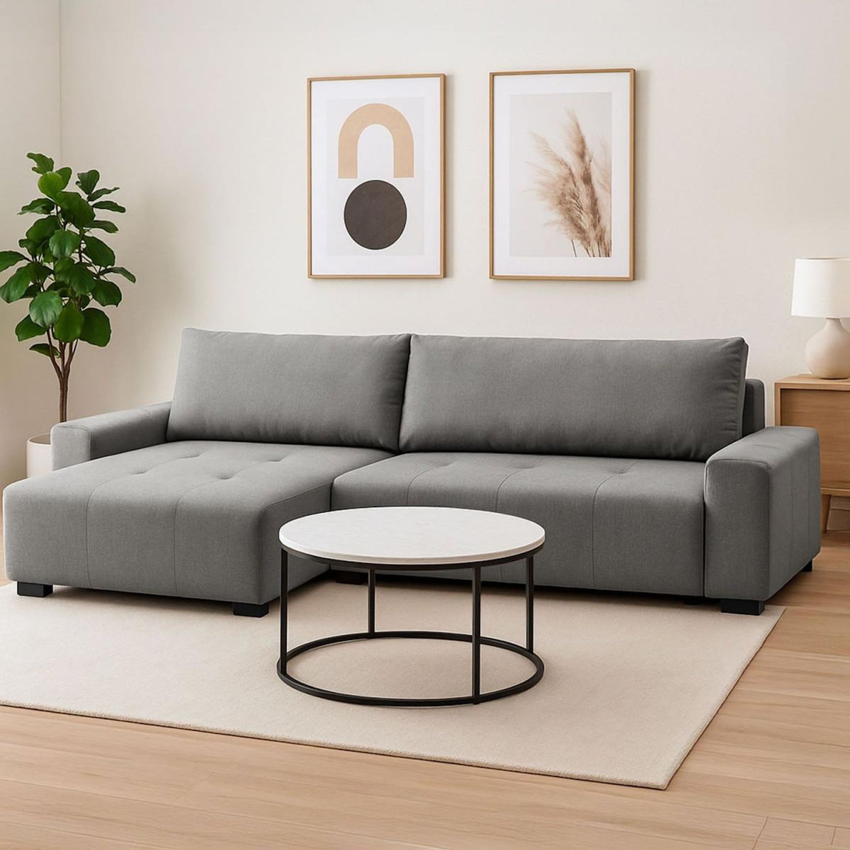 Paris Prix Canapé d'Angle Convertible   Marcus  292cm Gris