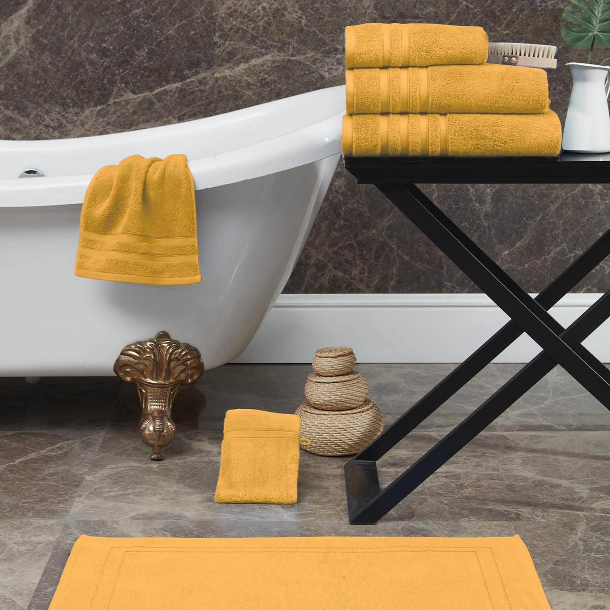 Voir la diapositive 4 : Sensei Maison Maxi drap de bain 600 g/m² SENSILK - 100x150 cm
