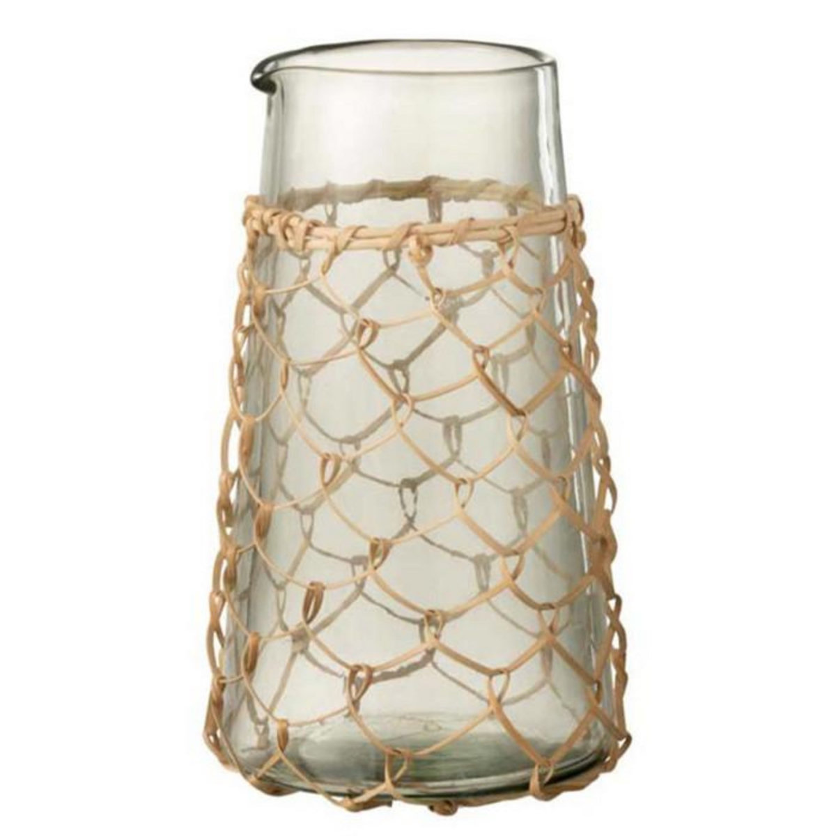 Paris Prix Carafe Design  Tricot  20cm Transparent & Naturel