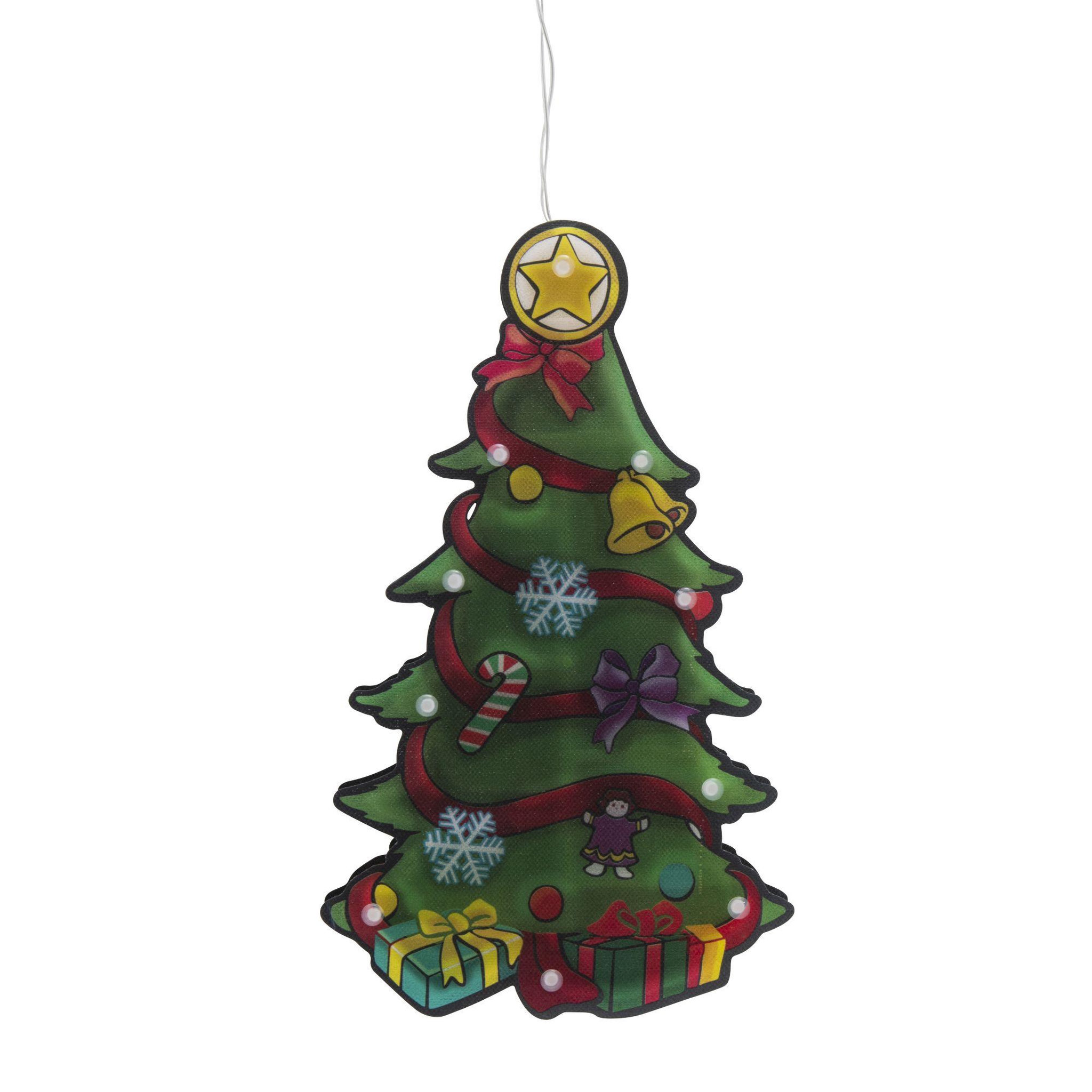 WERKAPRO Sapin lumineux à pile 9led  15 x 25 x 2,6 cm