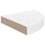 Voir la diapositive 4 : VIDAXL Etageres d'angle flottantes 2pcs blanc brillant 25x25x3,8cm MDF