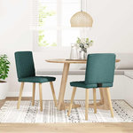 VIDAXL Chaises a manger lot de 2 vert fonce tissu