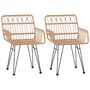 Voir la diapositive 2 : VIDAXL Chaises de jardin lot de 2 accoudoir 56x64x80 cm Resine tressee