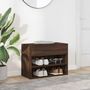 Voir la diapositive 3 : VIDAXL Banc a chaussures Chene marron 60x30x45 cm Bois d'ingenierie