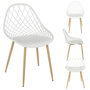 Voir la diapositive 3 : TOILINUX Lot de 4 chaises d'extérieur Malaga en polypropylène