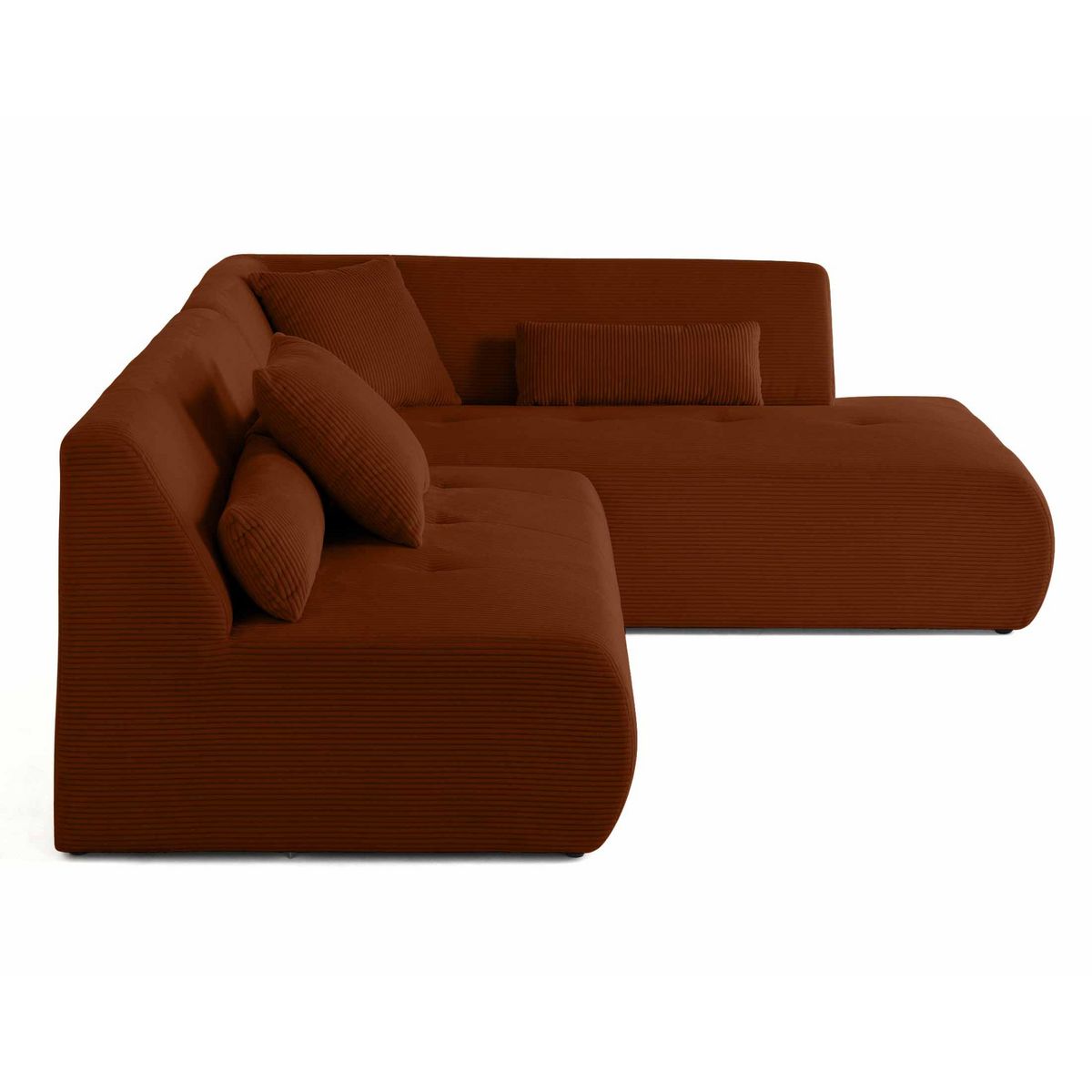 LISA DESIGN Onyx - canapé modulable d'angle droit - 5 places - en velours côtelé