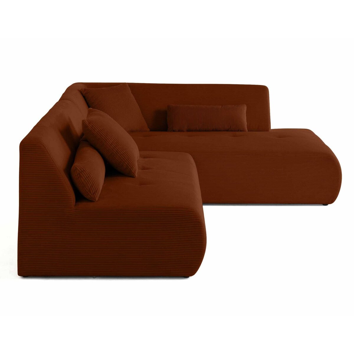 LISA DESIGN Onyx - canapé modulable d'angle droit - 5 places - en velours côtelé