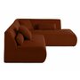 Voir la diapositive 3 : LISA DESIGN Onyx - canapé modulable d'angle droit - 5 places - en velours côtelé