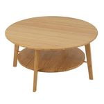 Paris Prix Table Basse Ronde en Bambou  Johnnie  80cm Naturel