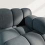 Voir la diapositive 4 : LISA DESIGN Ruby - module d'assise droit en velours texturé