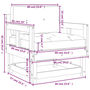 Voir la diapositive 6 : VIDAXL Chaises de jardin avec coussins lot de 2 bois de pin impregne
