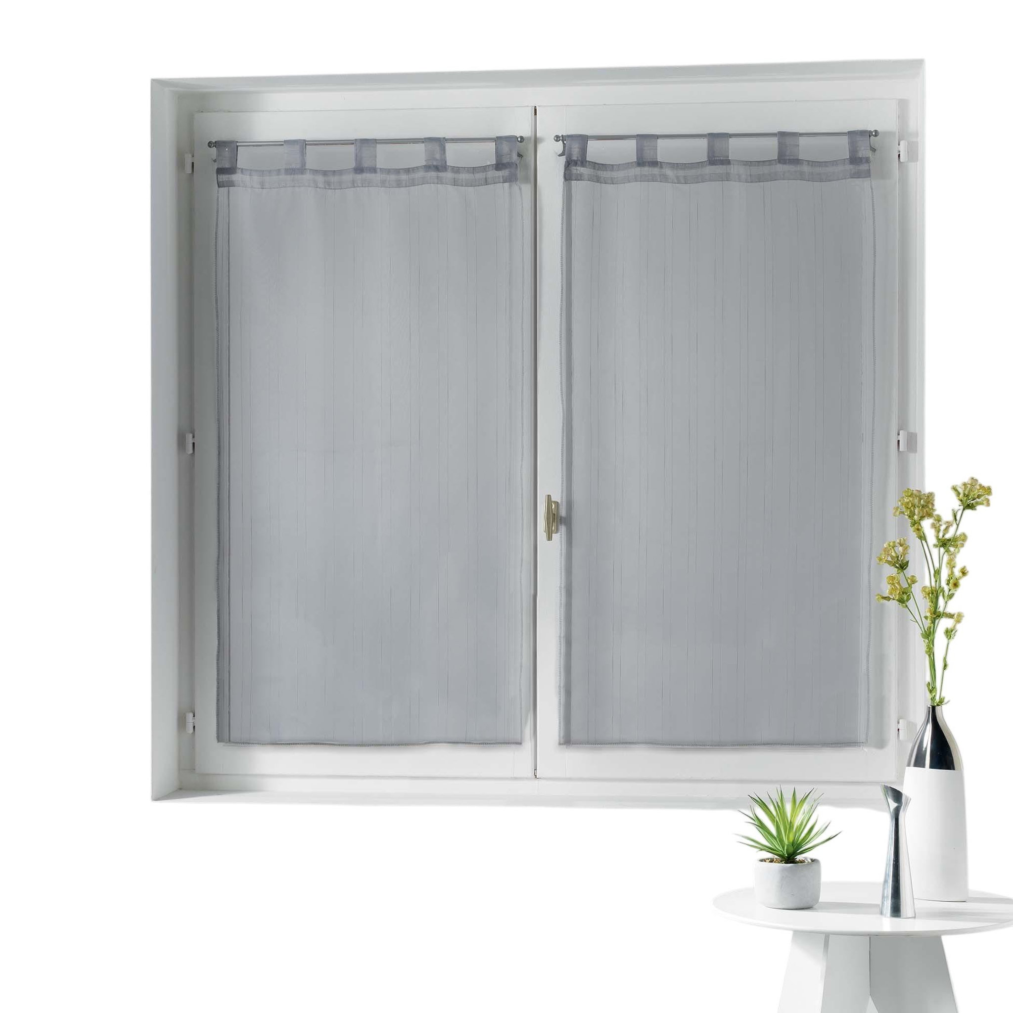 Voir la diapositive 1 : Eden Paire de voile raye horizon design et moderne