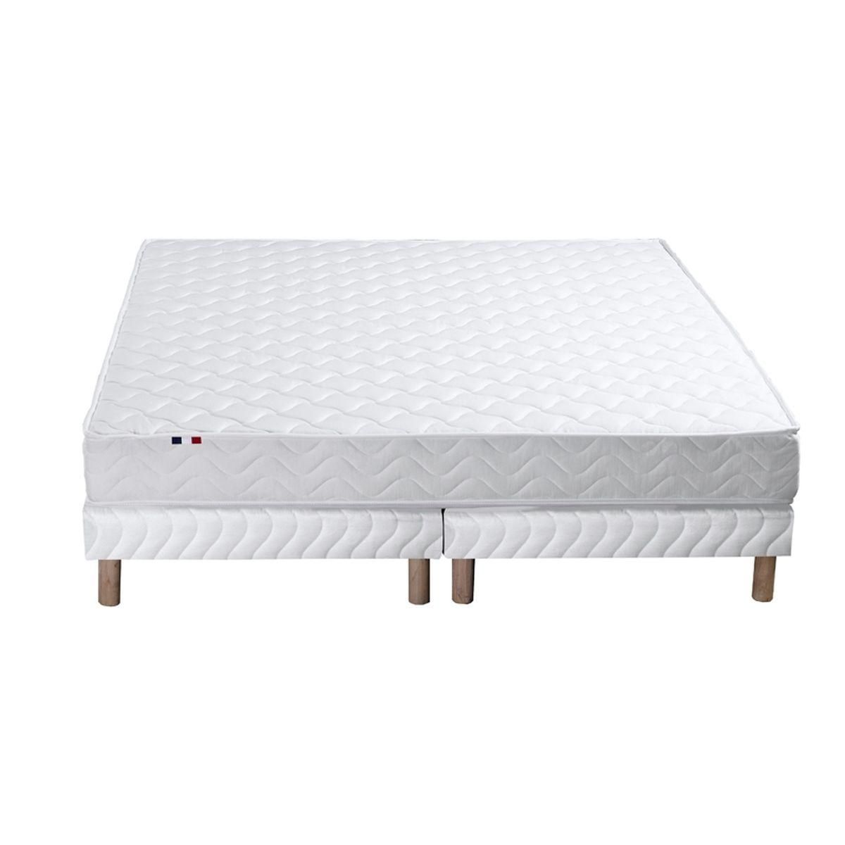 Ensemble Matelas Mousse réversible + Sommier 2 x 80 x 200 cm  STRATUS