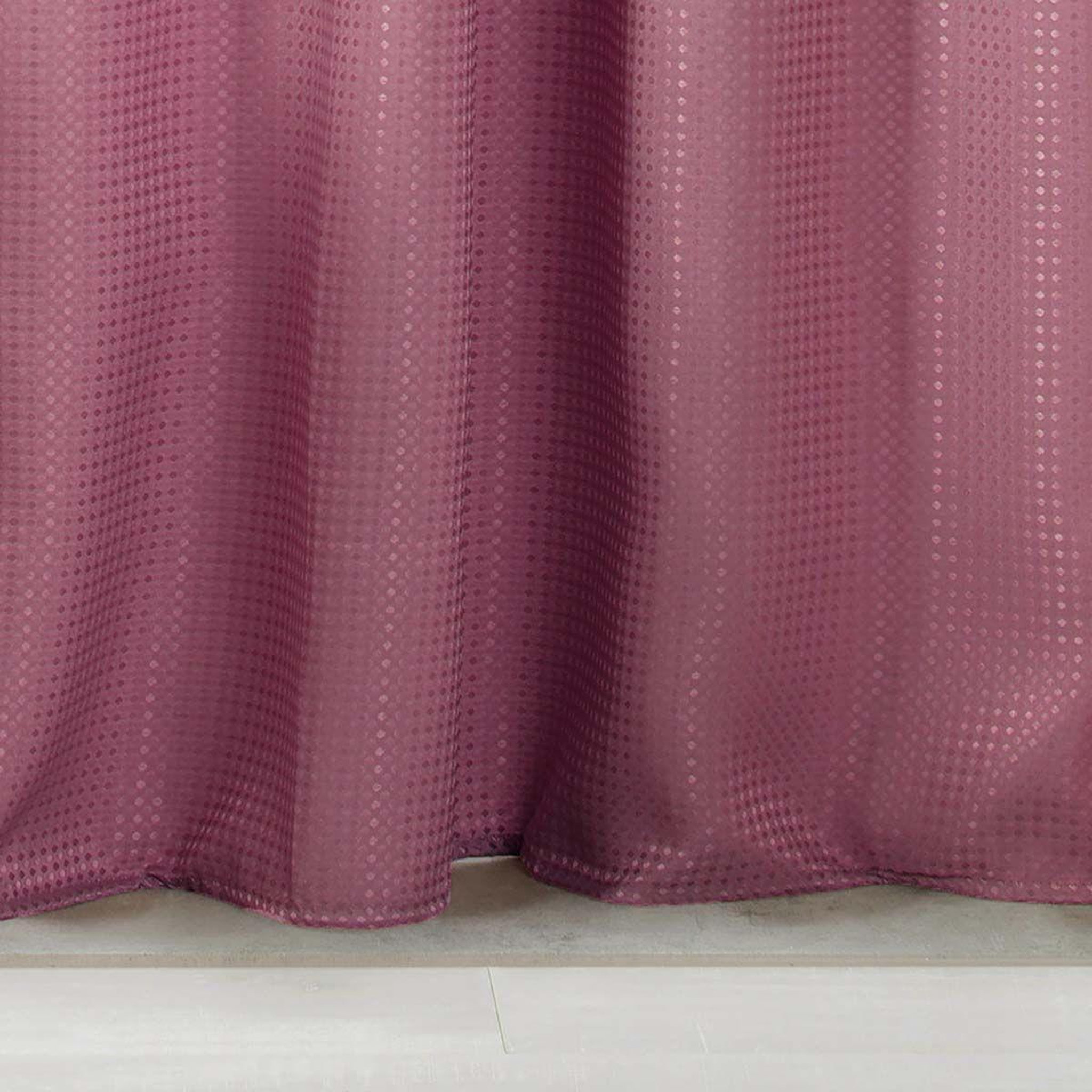 Voir la diapositive 2 : Douceur d'Intérieur Rideau de douche  quartz  180x200cm framboise