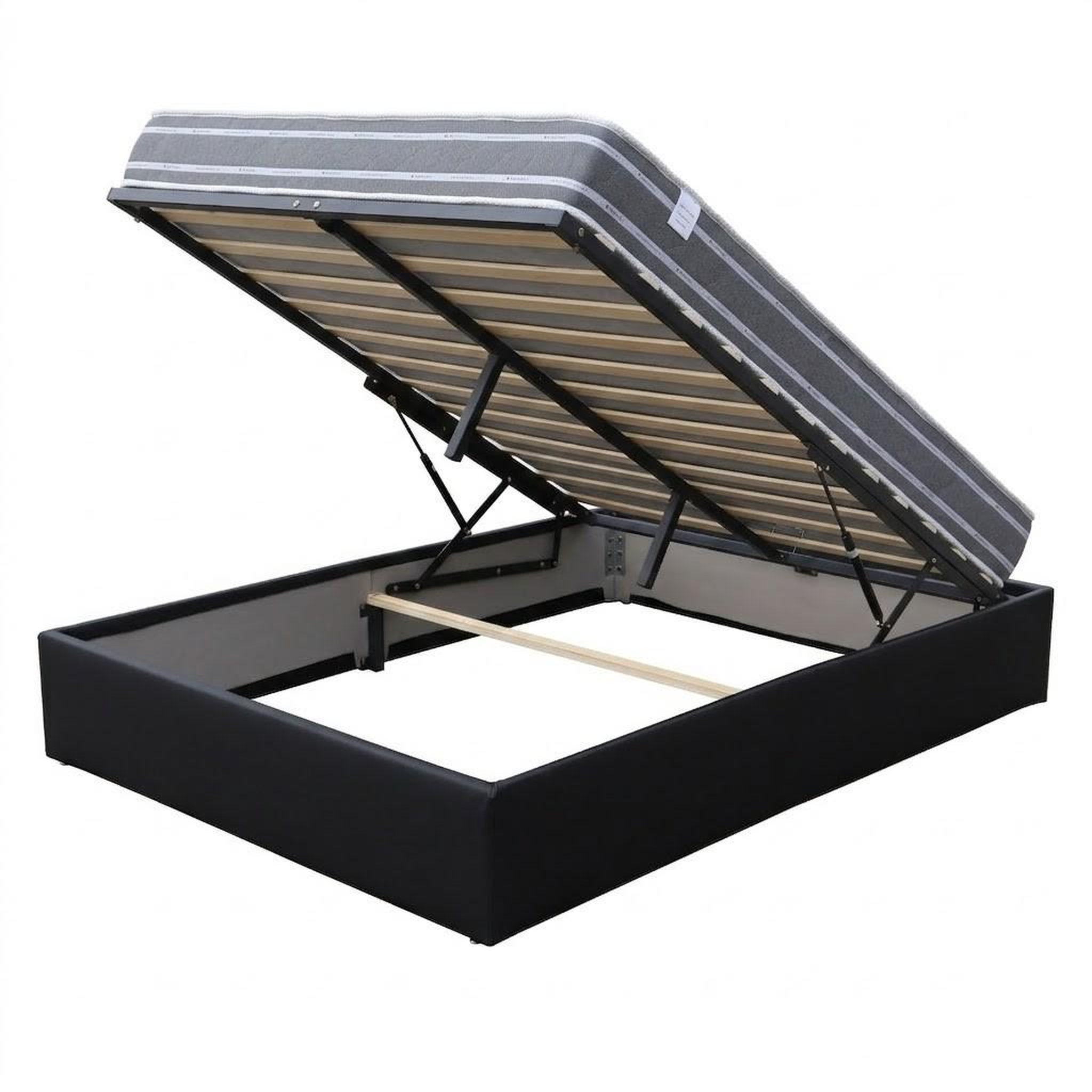Voir la diapositive 2 : KING OF DREAMS Ensemble Lit Coffre et Matelas  Ferme Très Respirant Tissu