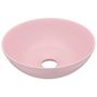 Voir la diapositive 2 : VIDAXL Lavabo de salle de bain Ceramique Rose mat Rond