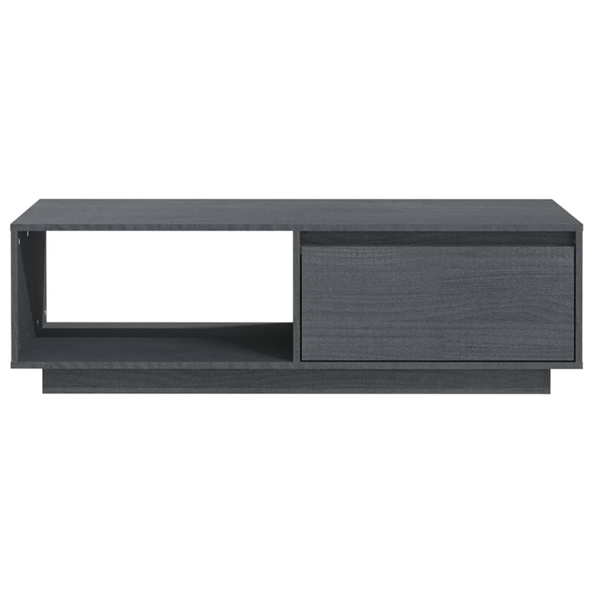 Voir la diapositive 5 : VIDAXL Table basse gris 110x50x33,5 cm bois de pin massif