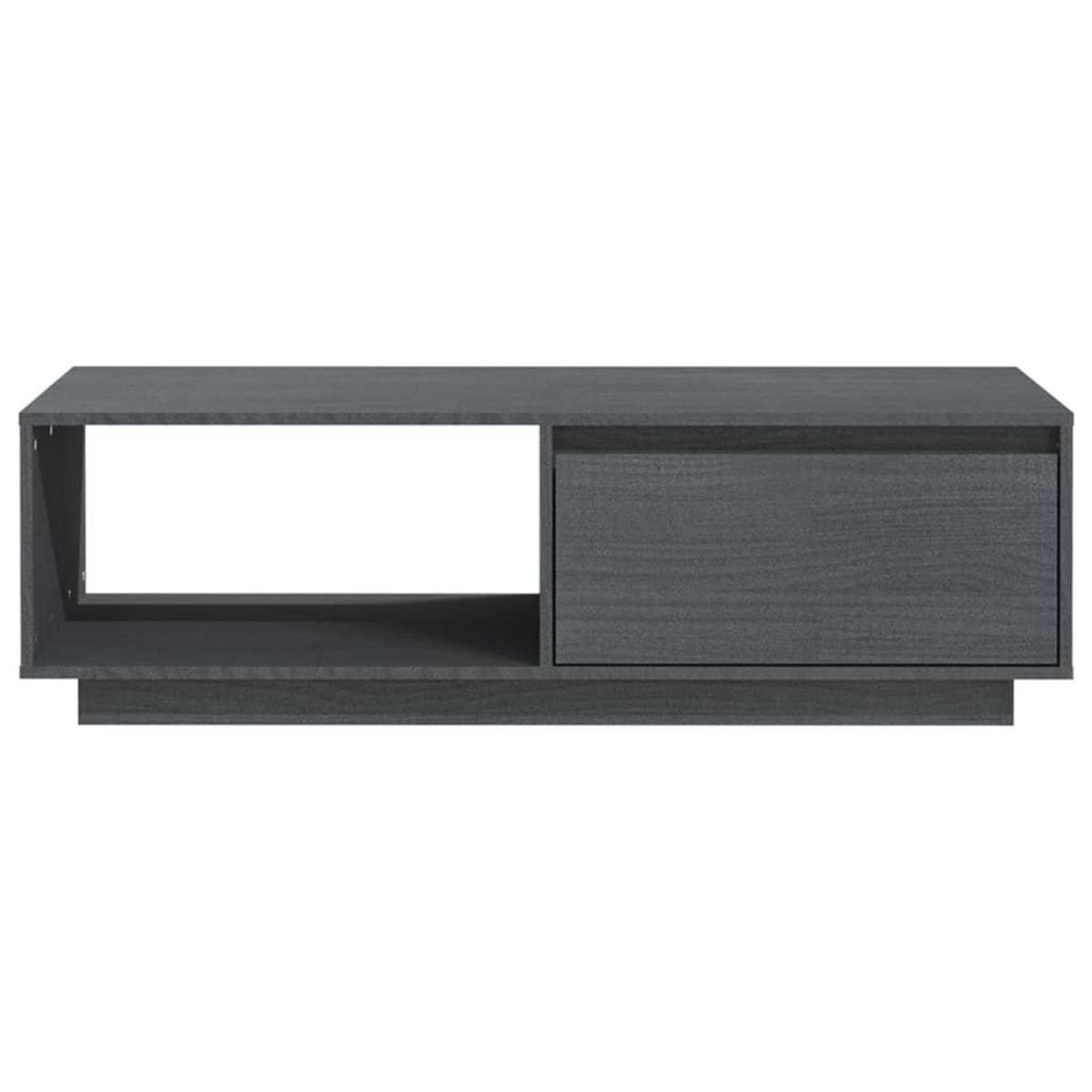 VIDAXL Table basse gris 110x50x33,5 cm bois de pin massif