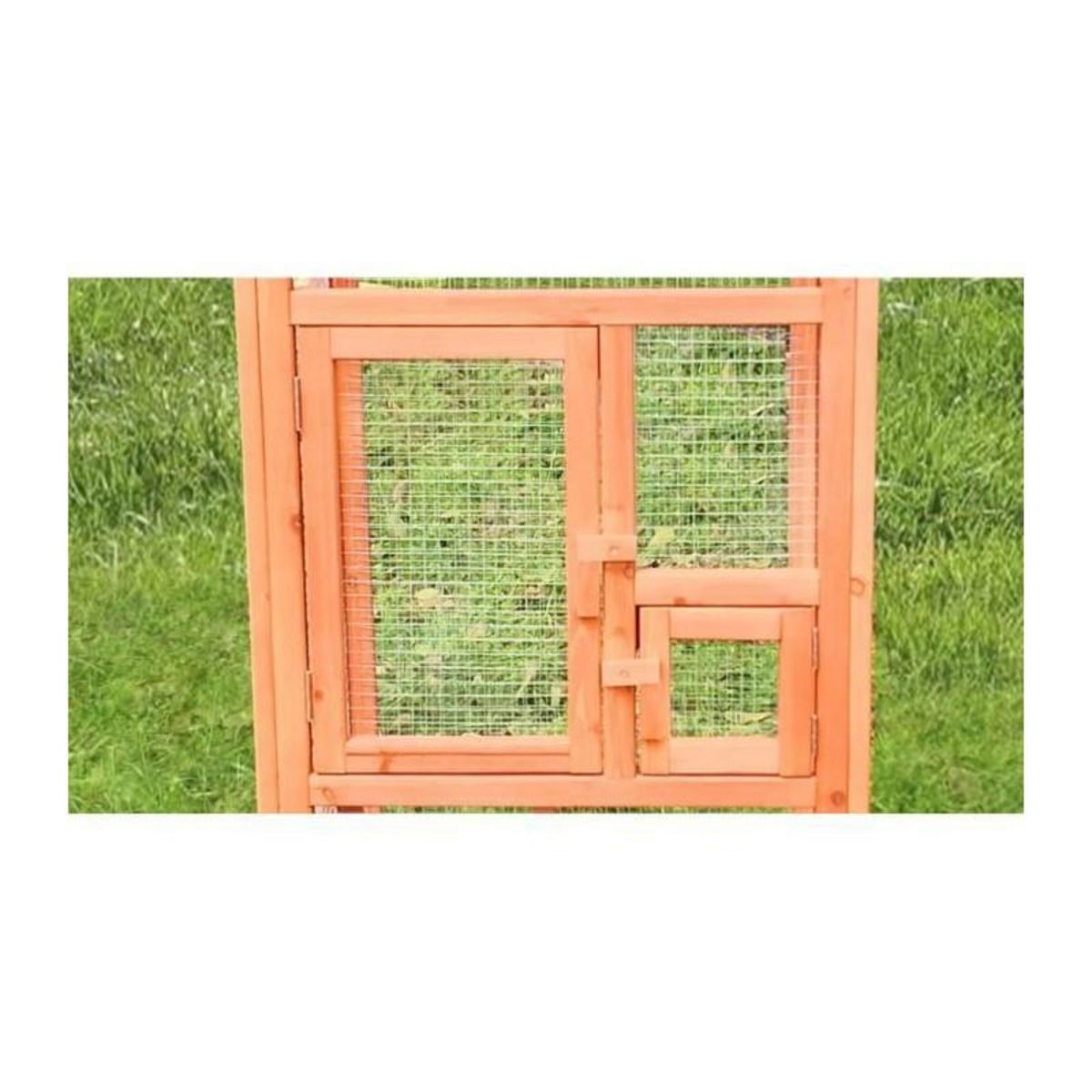 GENERIQUE Cage a oiseaux TITI - 65x65x165cm - Bois