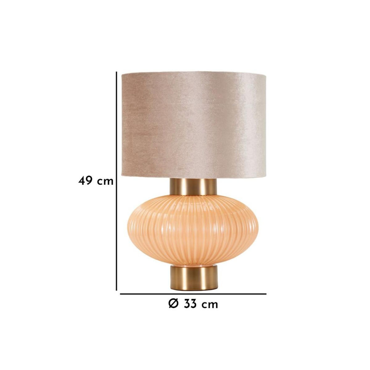 Paris Prix Lampe à Poser  Perly  49cm Perle & Or