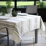 Lovely Casa Nappe rectangulaire 140x240 en coton coloris naturel