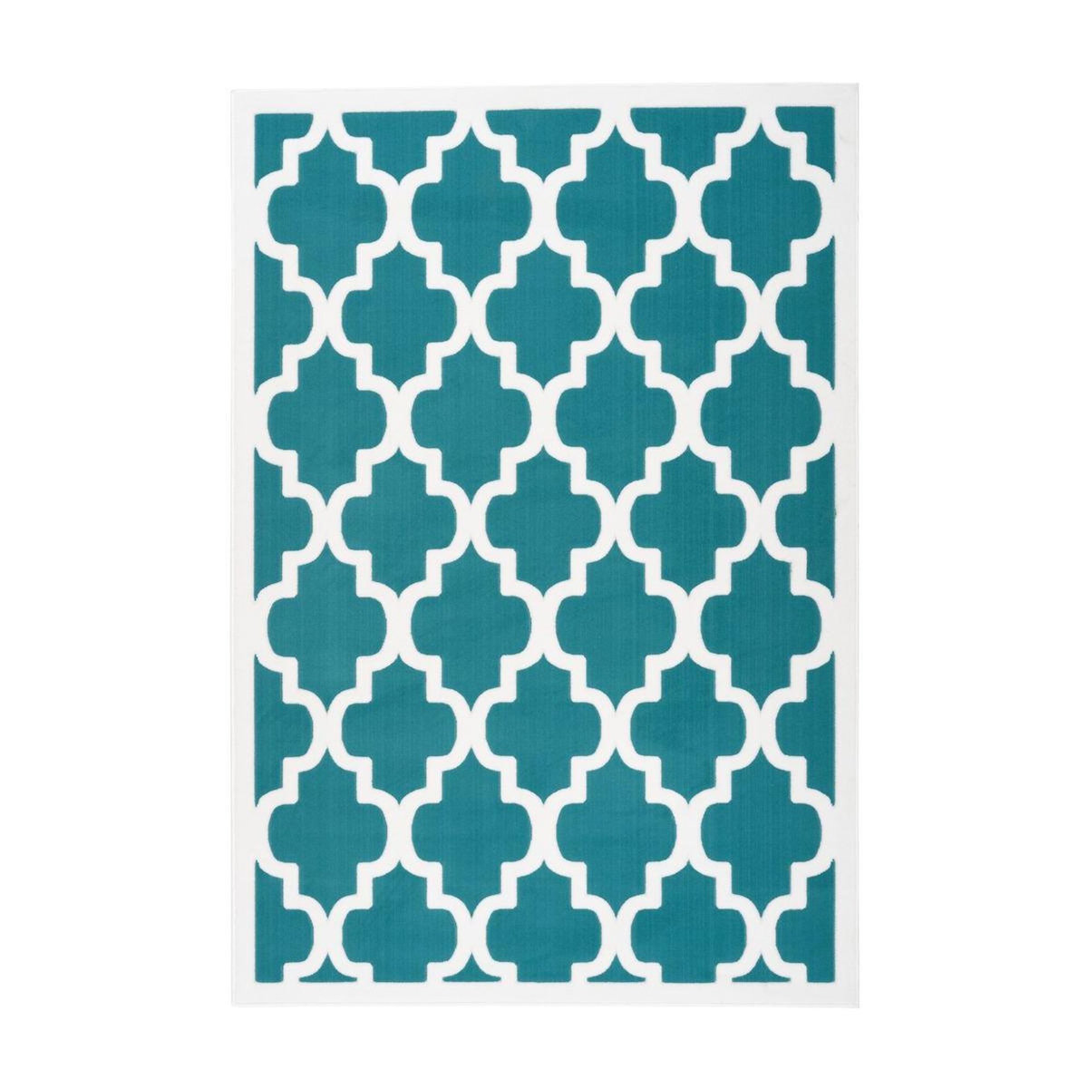 Paris Prix Tapis Vintage à Poils Courts  Manolya  Turquoise