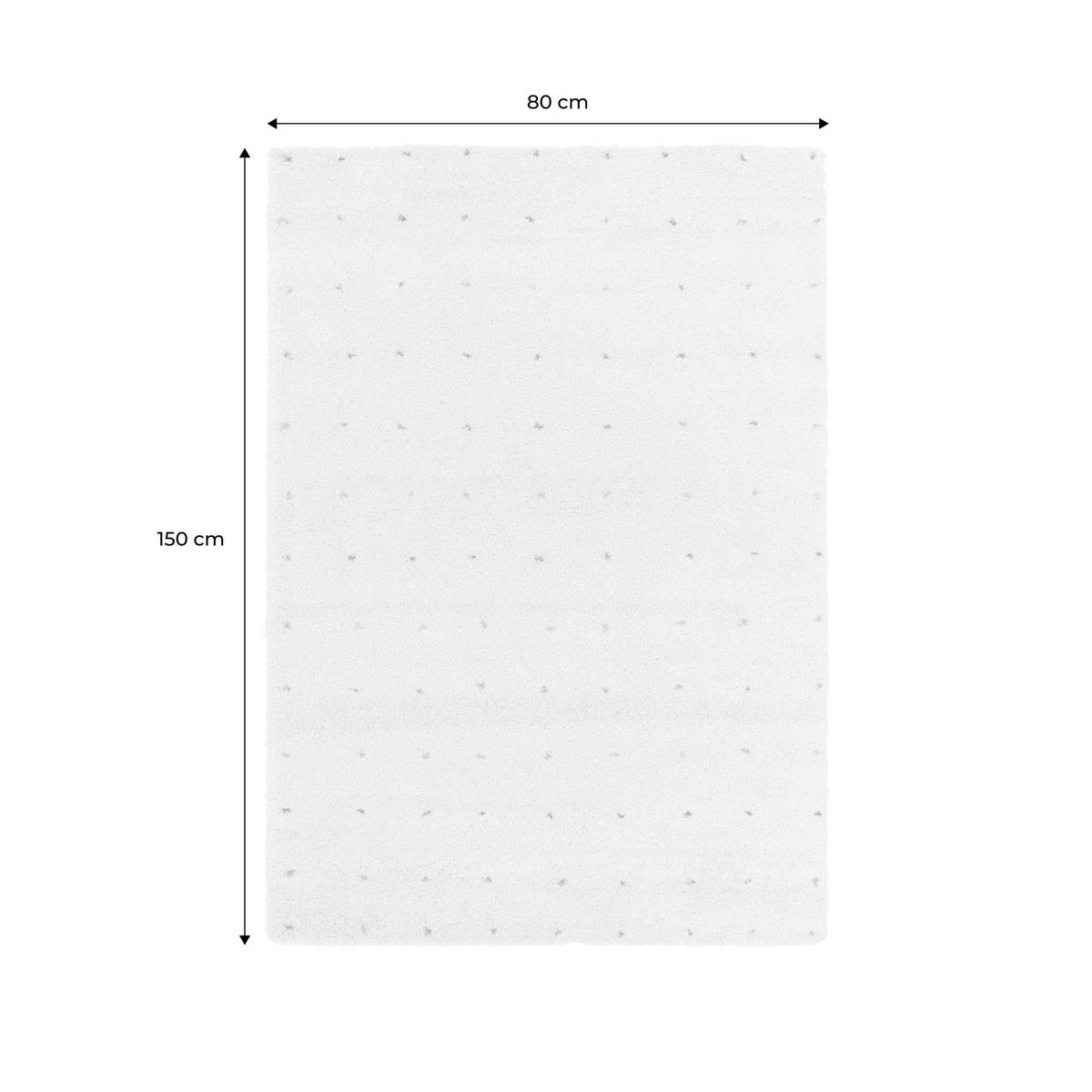 SWEEEK Tapis enfant à petits pois, tapis intérieur crème et multicolore, poils longs shaggy