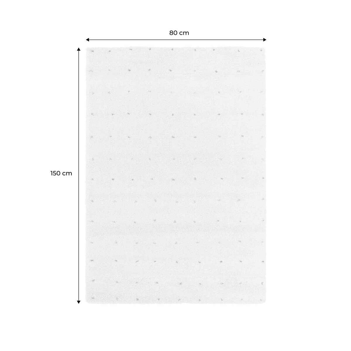 SWEEEK Tapis enfant à petits pois, tapis intérieur crème et multicolore, poils longs shaggy