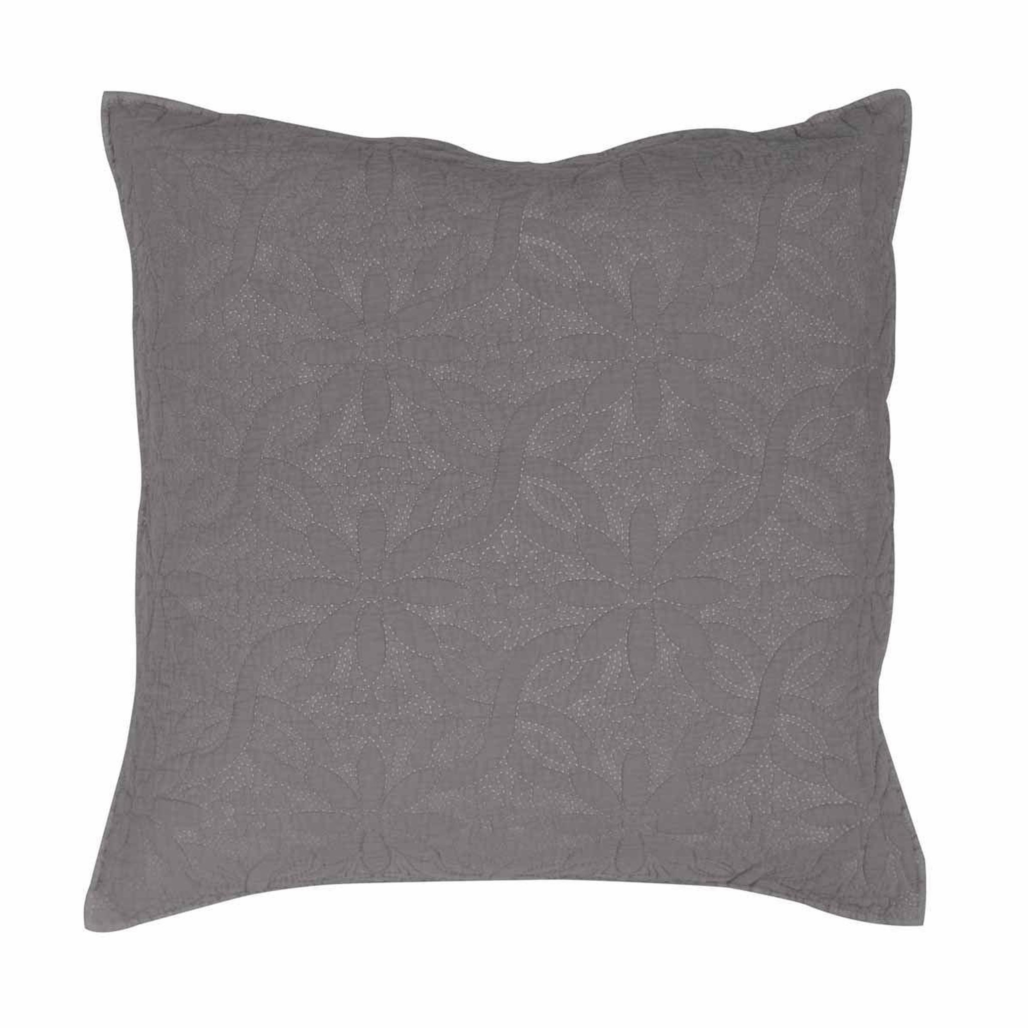 Douceur d'Intérieur Housse de coussin  florette  60x60cm anthracite